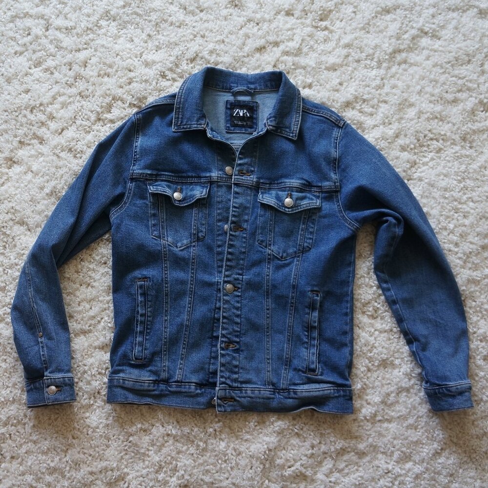 ZARA Oversized Blue Denim Jacket